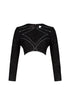 Embroidered Long Sleeve Crew Neck Top